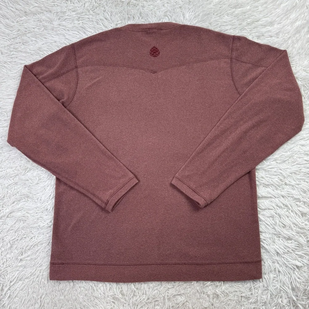 Stio Sweater Mens Large Burgundy Turpin Fleece Lightweight Crewneck Sweatshirt L - Picture 6 of 10